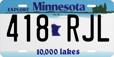 MN license plate 418RJL