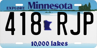 MN license plate 418RJP