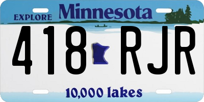 MN license plate 418RJR