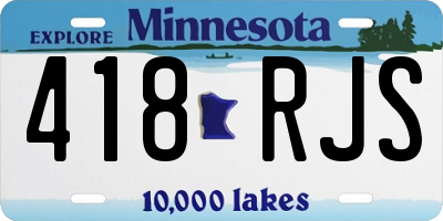 MN license plate 418RJS