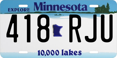 MN license plate 418RJU