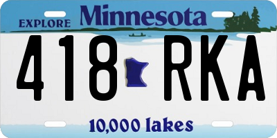 MN license plate 418RKA