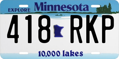 MN license plate 418RKP