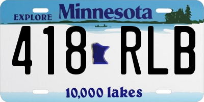 MN license plate 418RLB