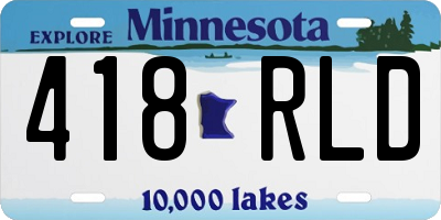 MN license plate 418RLD