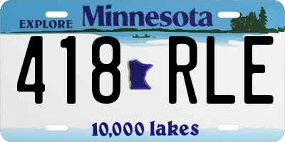MN license plate 418RLE