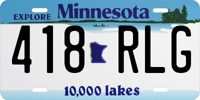 MN license plate 418RLG