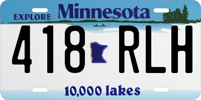 MN license plate 418RLH