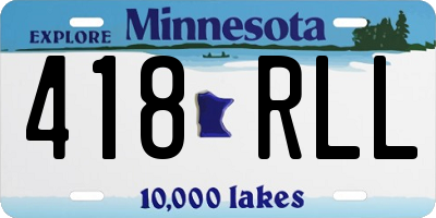 MN license plate 418RLL
