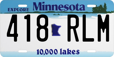 MN license plate 418RLM