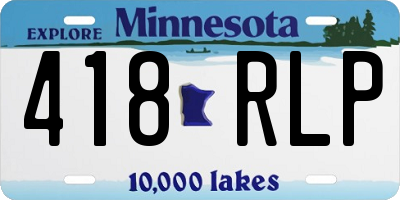 MN license plate 418RLP