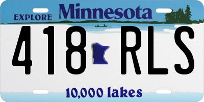 MN license plate 418RLS