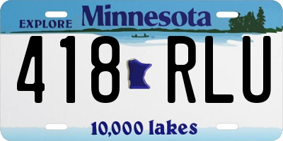 MN license plate 418RLU