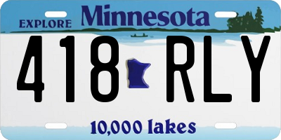 MN license plate 418RLY