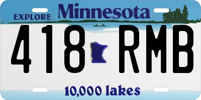 MN license plate 418RMB