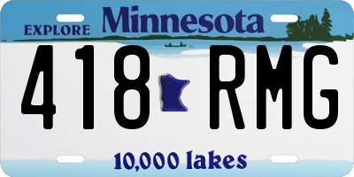 MN license plate 418RMG