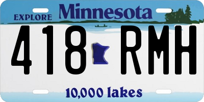 MN license plate 418RMH