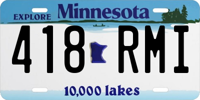 MN license plate 418RMI