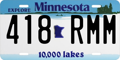 MN license plate 418RMM