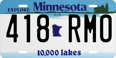 MN license plate 418RMO