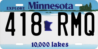 MN license plate 418RMQ