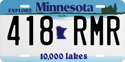 MN license plate 418RMR