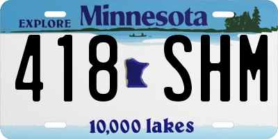 MN license plate 418SHM