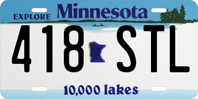 MN license plate 418STL