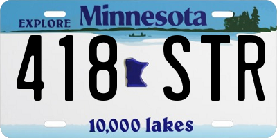 MN license plate 418STR