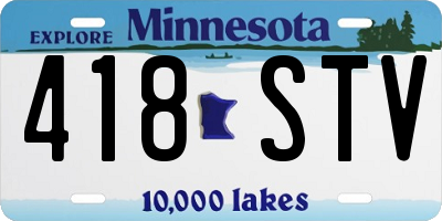 MN license plate 418STV