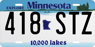 MN license plate 418STZ