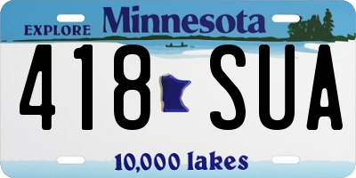 MN license plate 418SUA