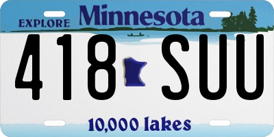 MN license plate 418SUU