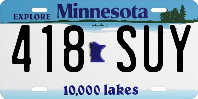 MN license plate 418SUY