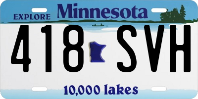 MN license plate 418SVH