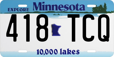 MN license plate 418TCQ
