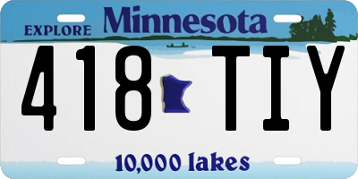MN license plate 418TIY
