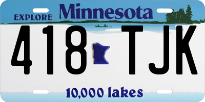 MN license plate 418TJK