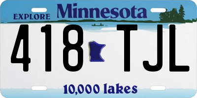 MN license plate 418TJL
