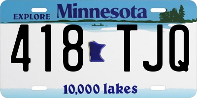 MN license plate 418TJQ