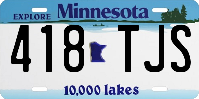 MN license plate 418TJS