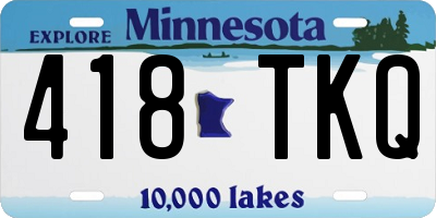 MN license plate 418TKQ