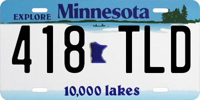 MN license plate 418TLD