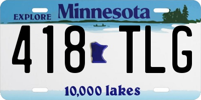 MN license plate 418TLG