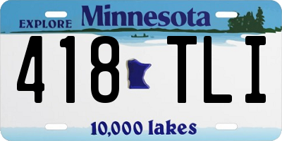MN license plate 418TLI
