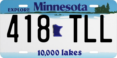 MN license plate 418TLL