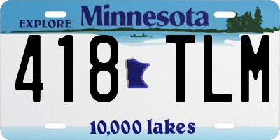 MN license plate 418TLM