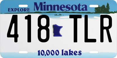 MN license plate 418TLR