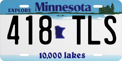 MN license plate 418TLS