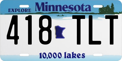MN license plate 418TLT